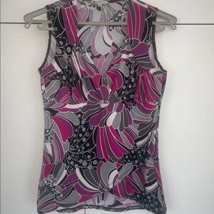 FMX Design Studios Floral Purple Black High Low Top S